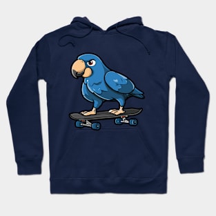 Blue Quaker Bird Skateboard Punk Hoodie